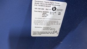 Robson Kay - Auction Date: 2026-02-18 - Category: 2x Kornit Storm HD6 Lite DTG (Direct to Garment) Printers